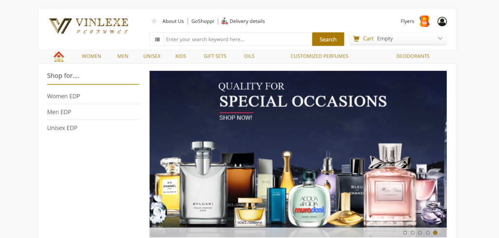 vinlexe perfumes homepage