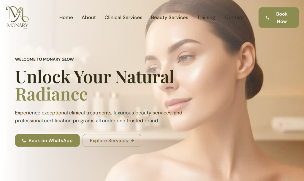 monary glow homepage