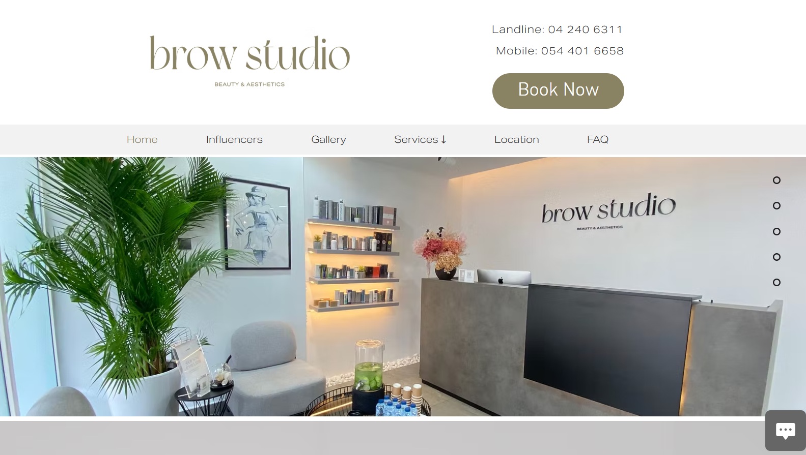 brow studio homepage