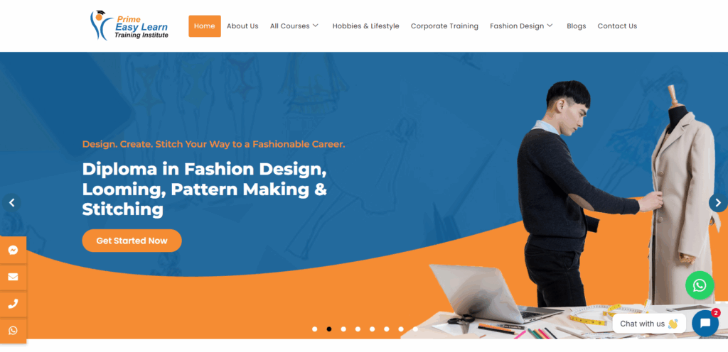 Prime Easy Learn Training Institute homepage